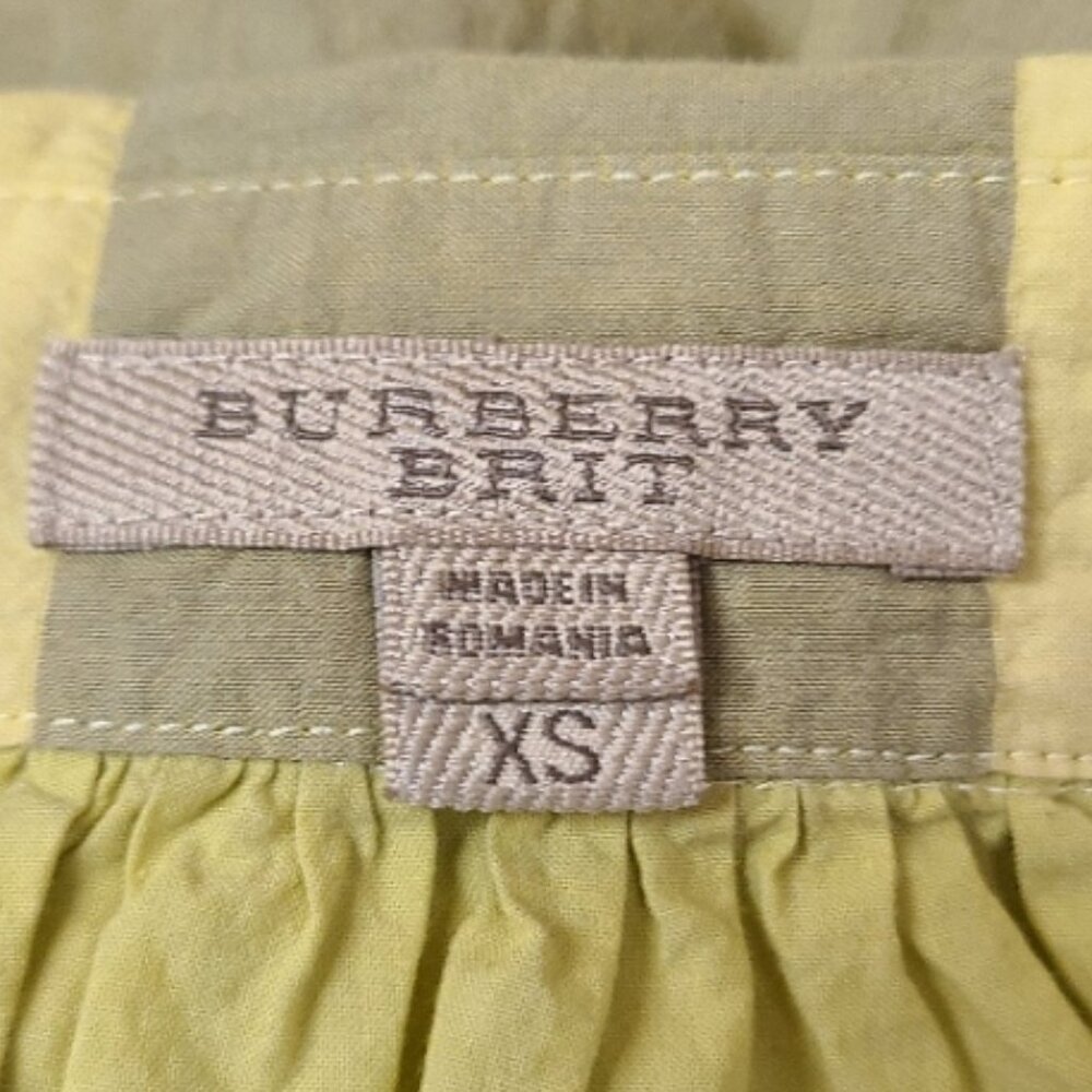 BURBERRY BRIT EXPLODED NOVA CHECK POPOVER SHIRT TUNIC TOP PLAID COTTON sz XS - Picture 8 of 10